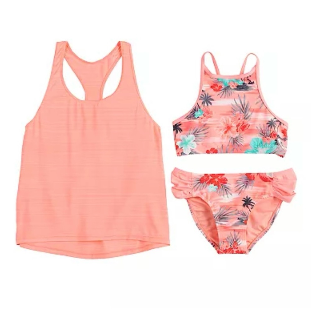 Girls ZeroXposur ‘Haven On Earth’ 3-Piece Swimsuit Set
